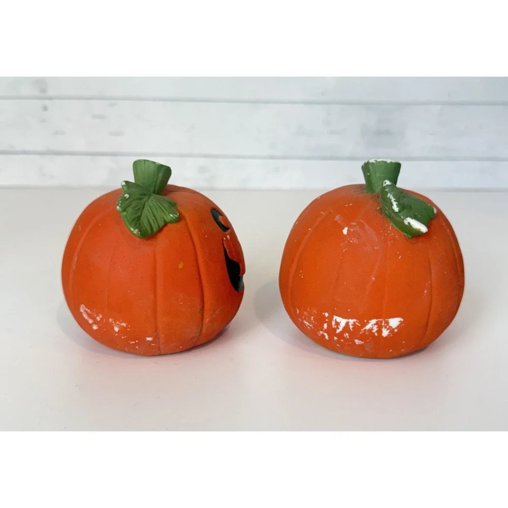 Vintage Halloween Jack O Lantern Pumpkin Figurines Taiwan 4